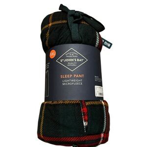 NWT ST. JOHN’S BAY Men’s 5XL Lightweight Microfleece Big Pajama Pants Pockets